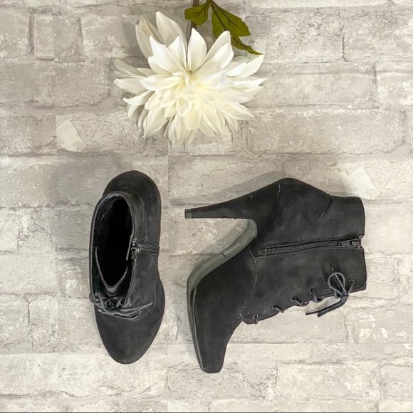 Call It Spring Shoes - SOLD | Call It Spring Black Suede Ankle Booties EUC